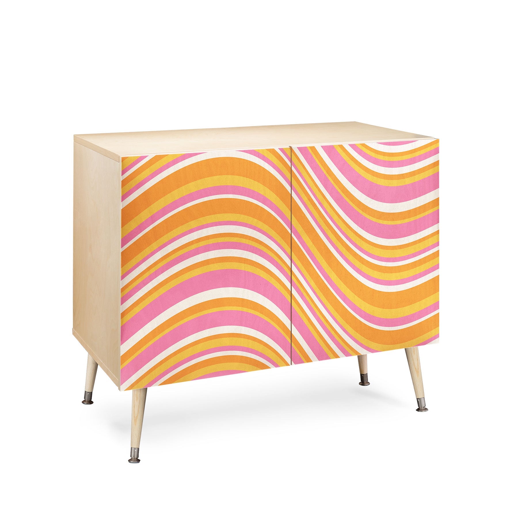 Colour Poems Wavy Retro Stripes III Credenza