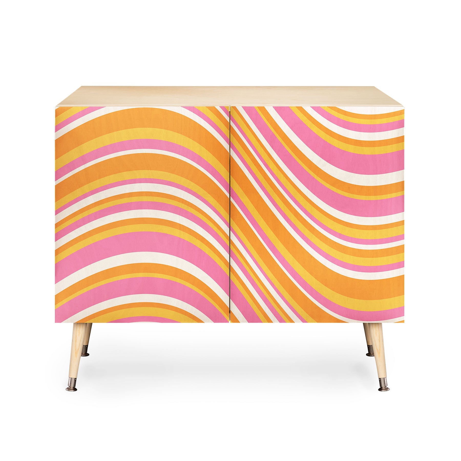Colour Poems Wavy Retro Stripes III Credenza