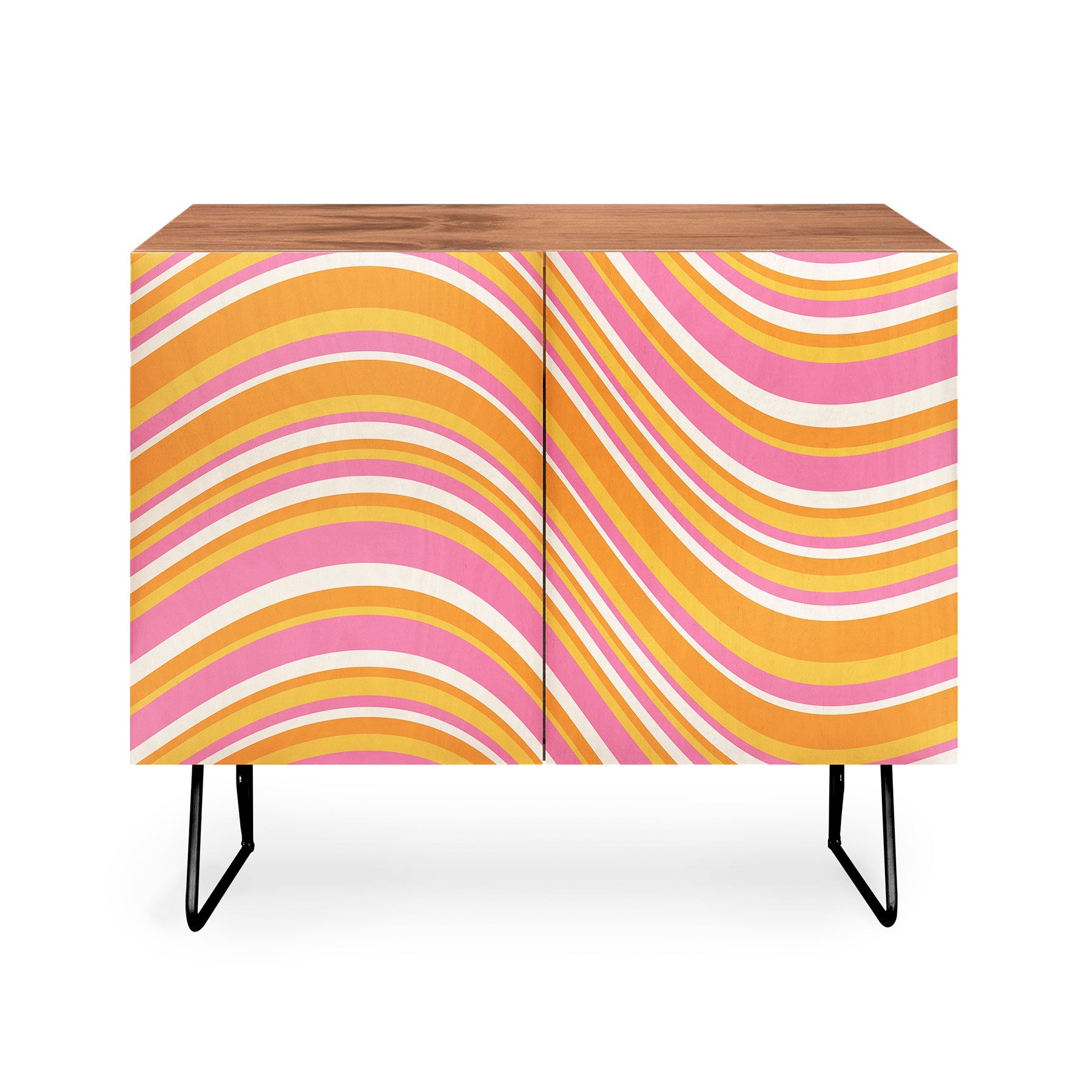 Colour Poems Wavy Retro Stripes III Credenza