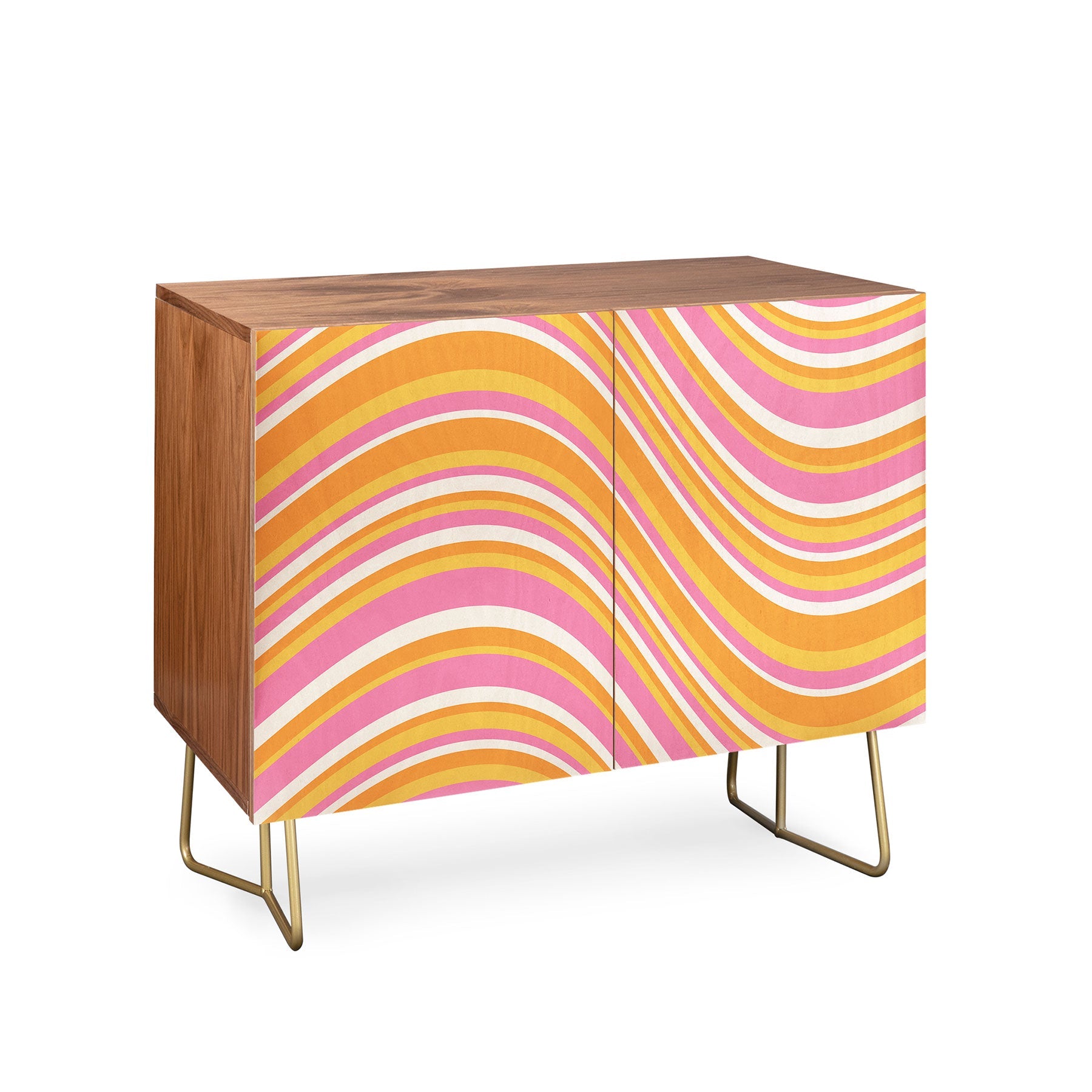 Colour Poems Wavy Retro Stripes III Credenza
