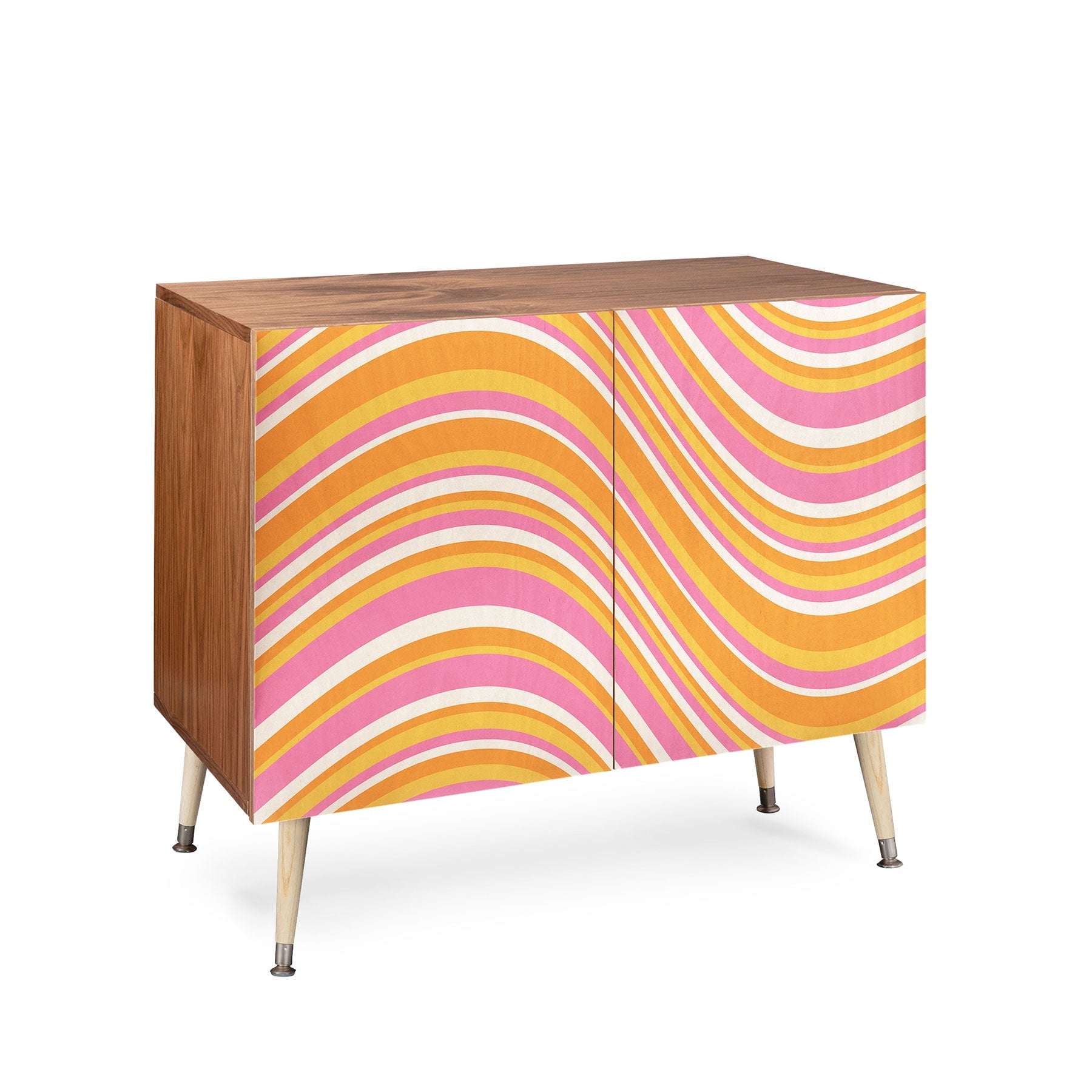 Colour Poems Wavy Retro Stripes III Credenza