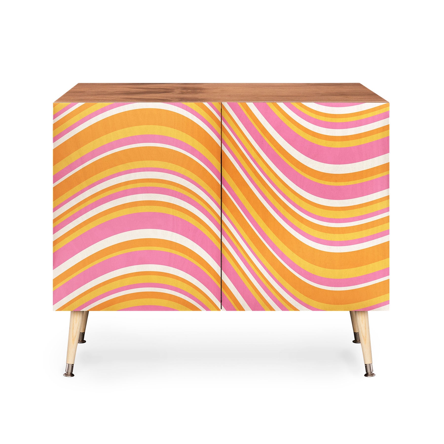 Colour Poems Wavy Retro Stripes III Credenza