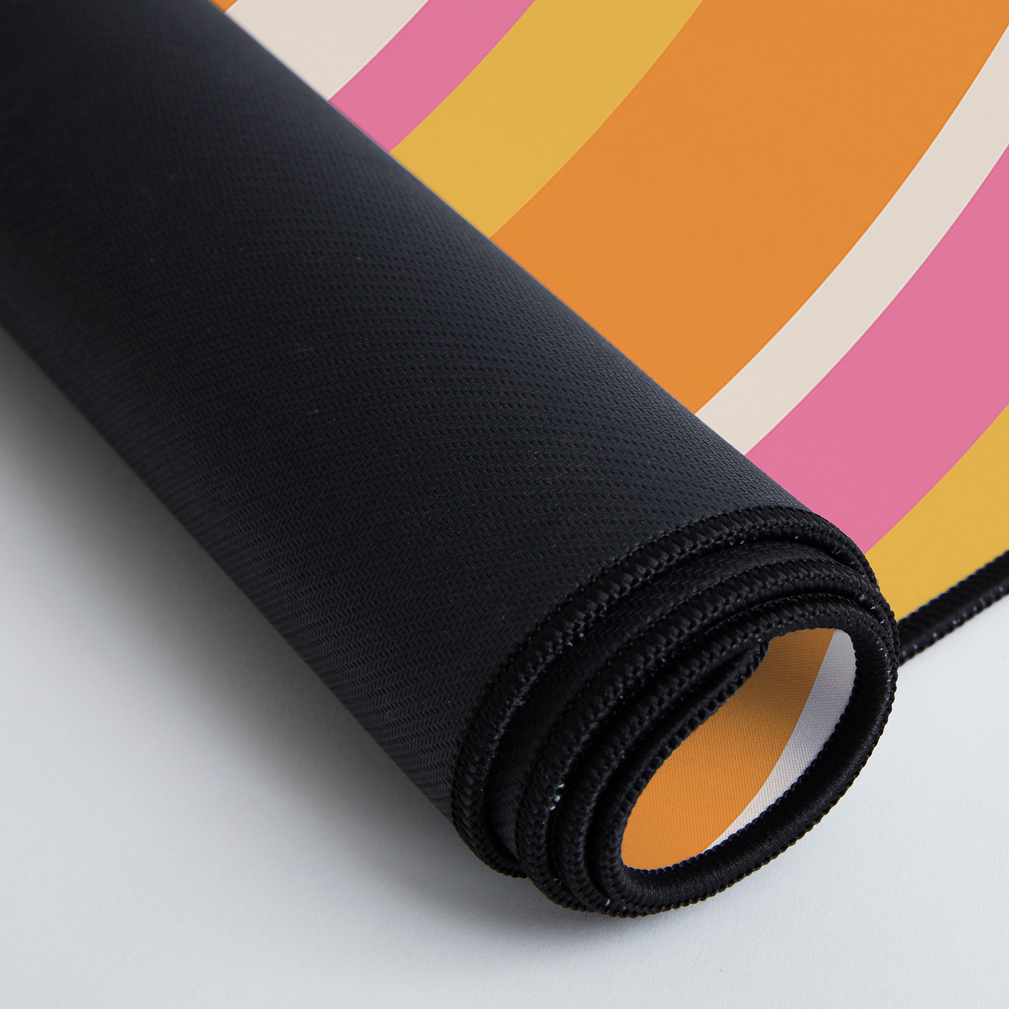 Colour Poems Wavy Retro Stripes III Desk Mat
