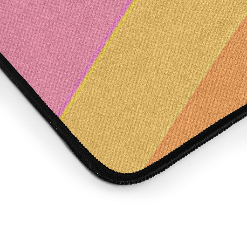 Colour Poems Wavy Retro Stripes III Desk Mat