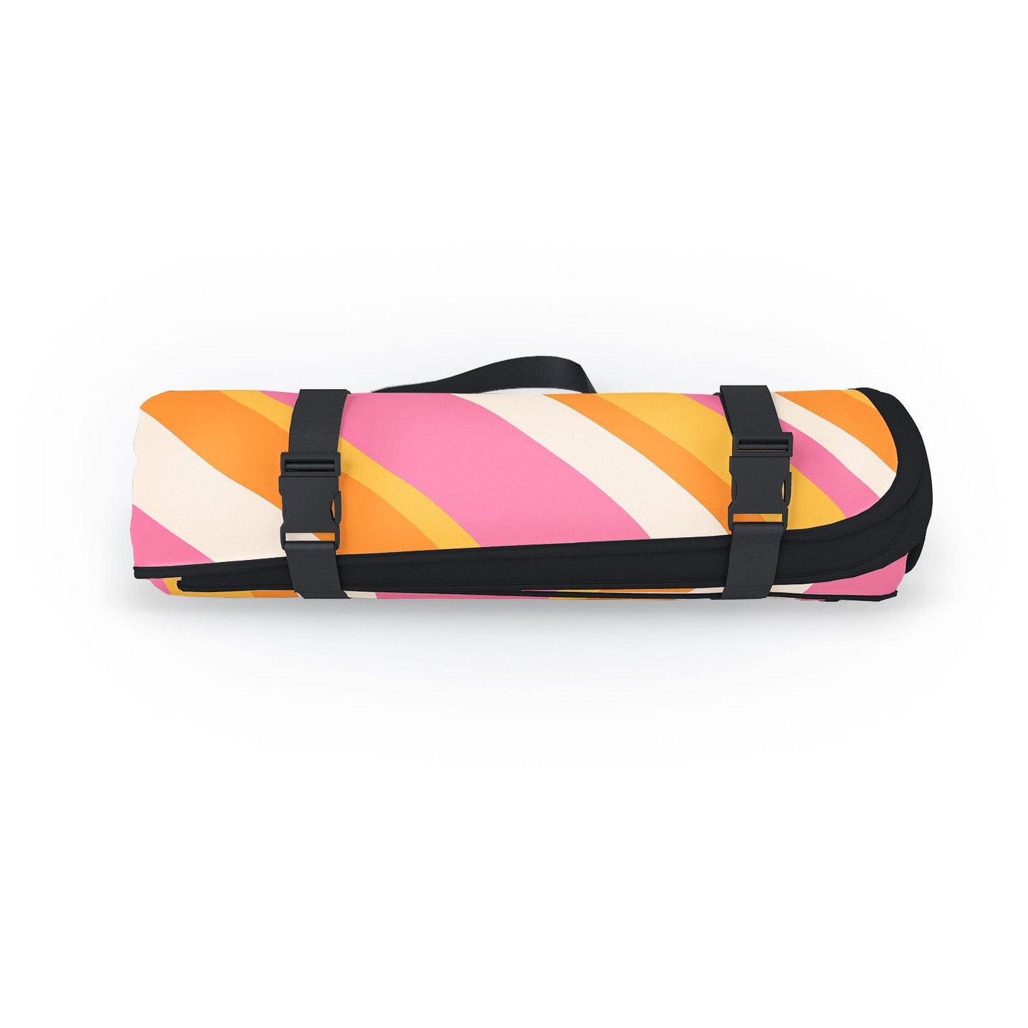 Colour Poems Wavy Retro Stripes III Picnic Blanket