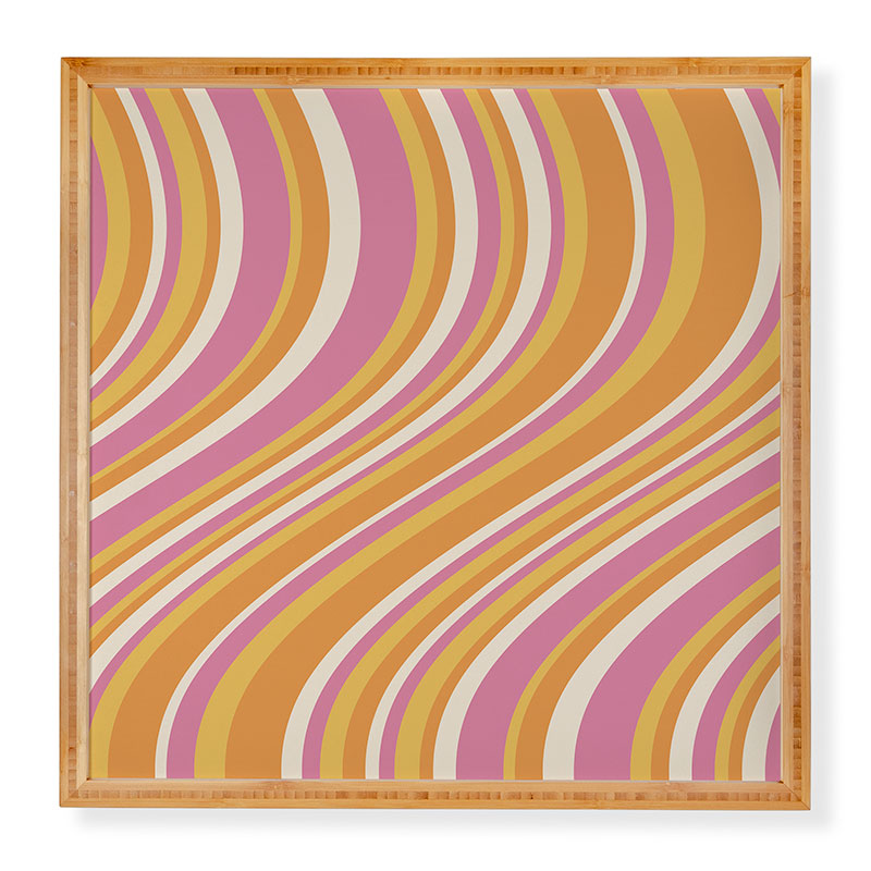 Colour Poems Wavy Retro Stripes III Framed Wall Art