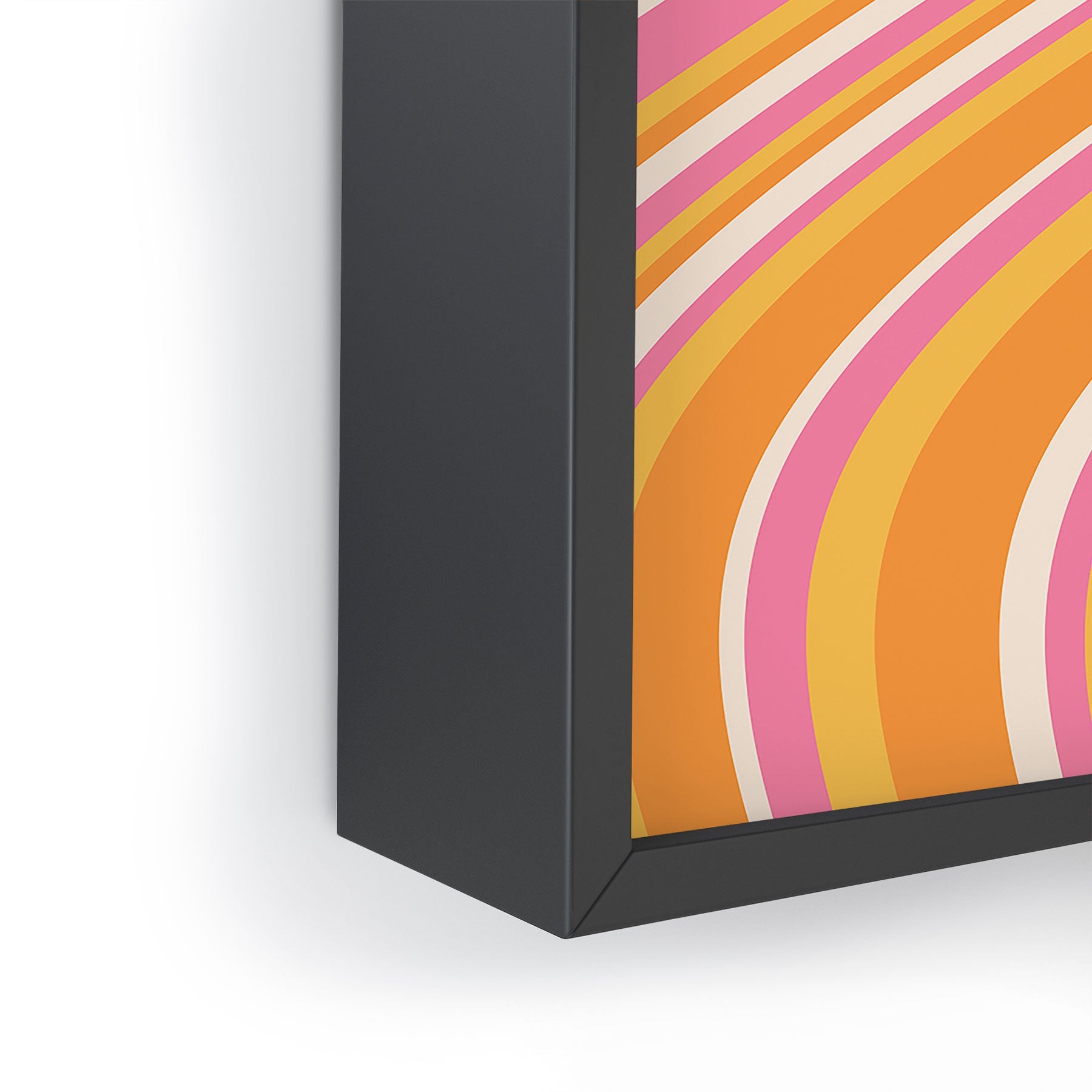 Colour Poems Wavy Retro Stripes III Framed Mini Art Print