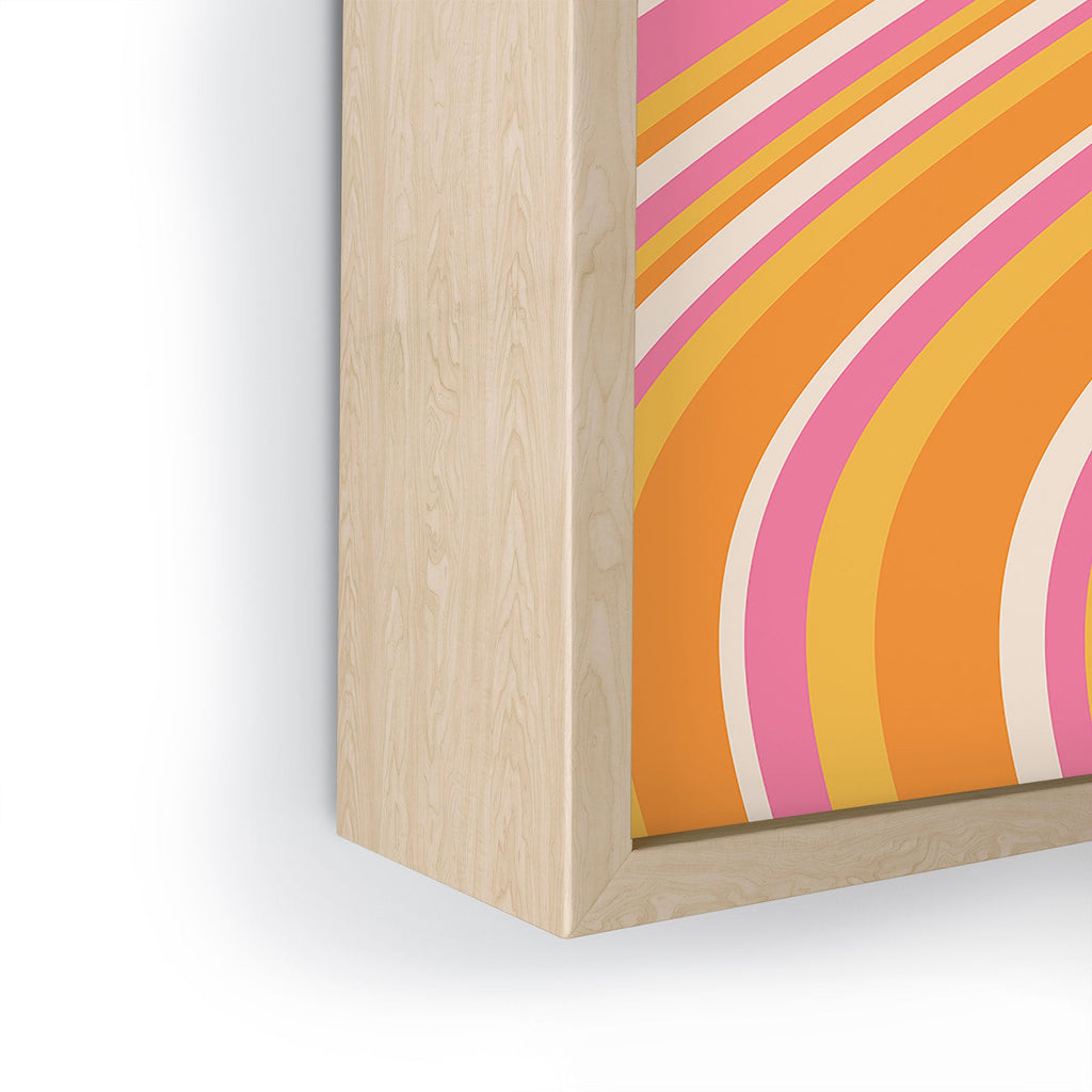Colour Poems Wavy Retro Stripes III Framed Mini Art Print