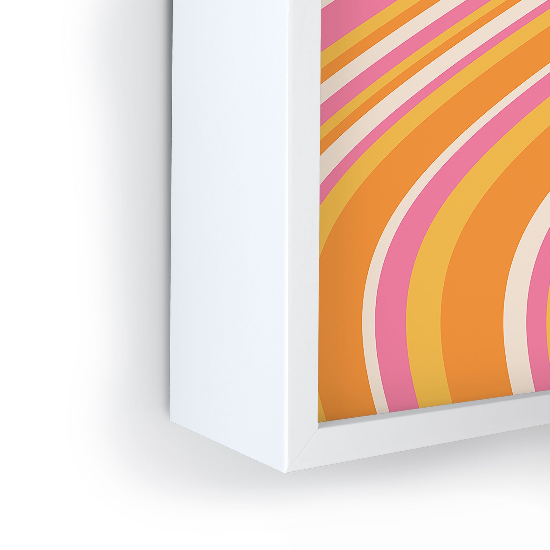 Colour Poems Wavy Retro Stripes III Framed Mini Art Print
