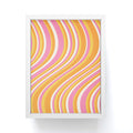 Colour Poems Wavy Retro Stripes III Framed Mini Art Print