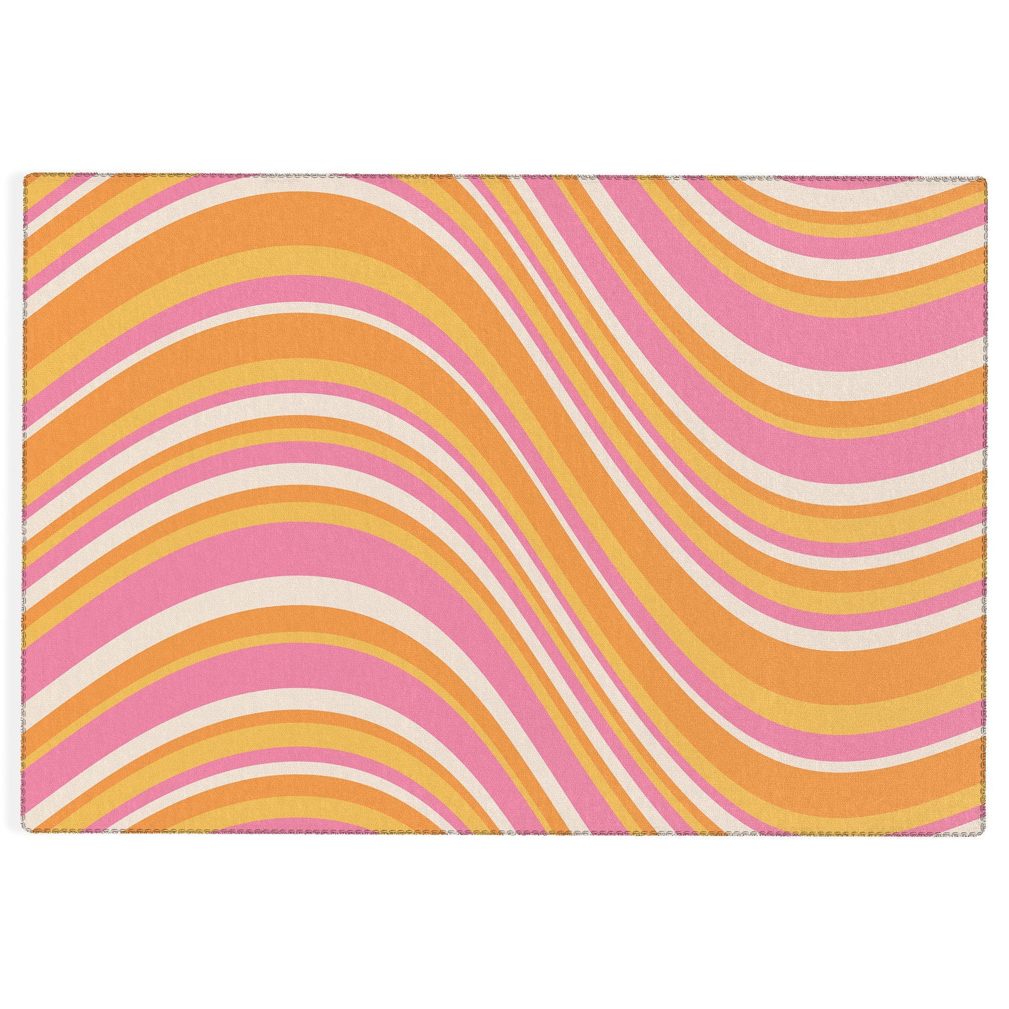 Colour Poems Wavy Retro Stripes III Outdoor Rug