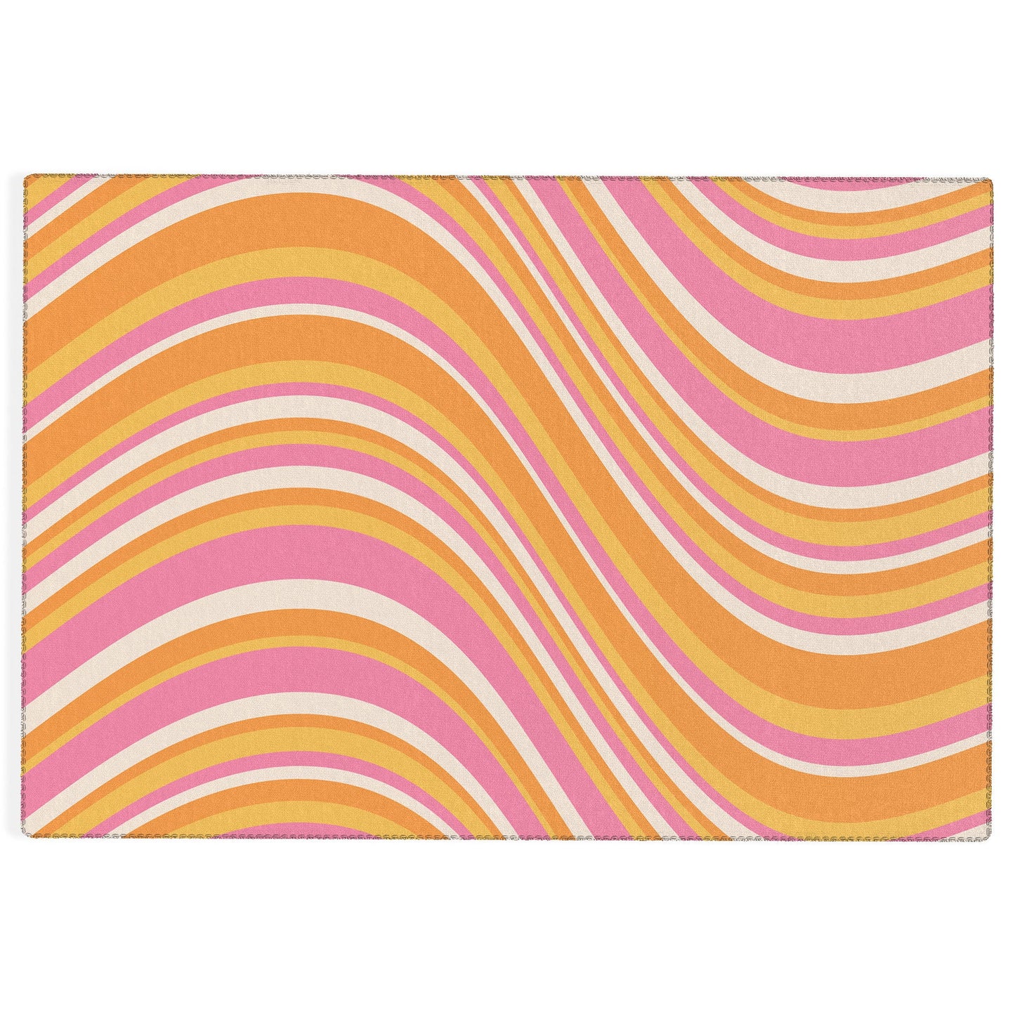 Colour Poems Wavy Retro Stripes III Outdoor Rug