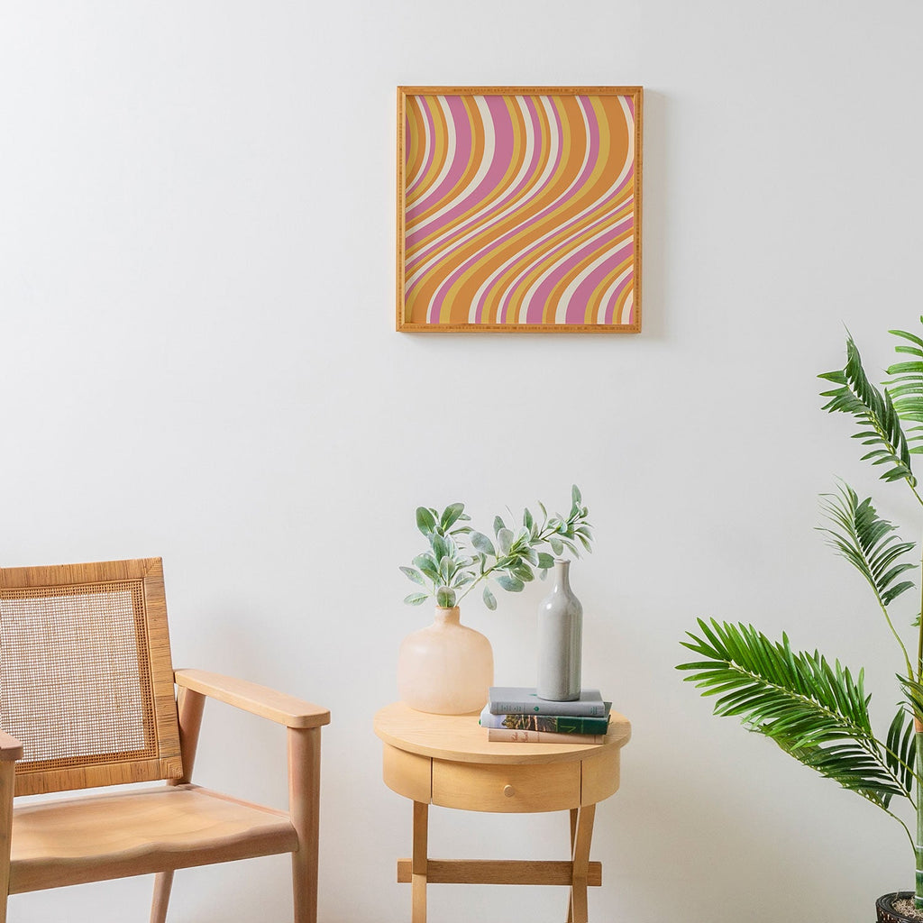 Colour Poems Wavy Retro Stripes III Framed Wall Art