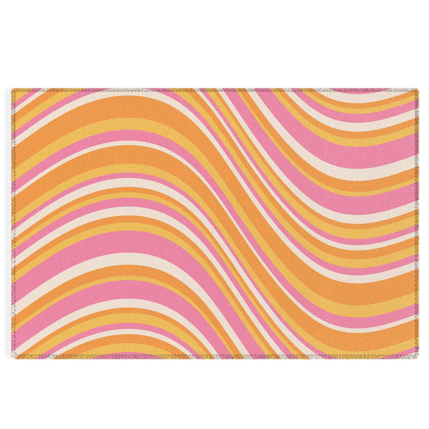 Colour Poems Wavy Retro Stripes III Outdoor Rug