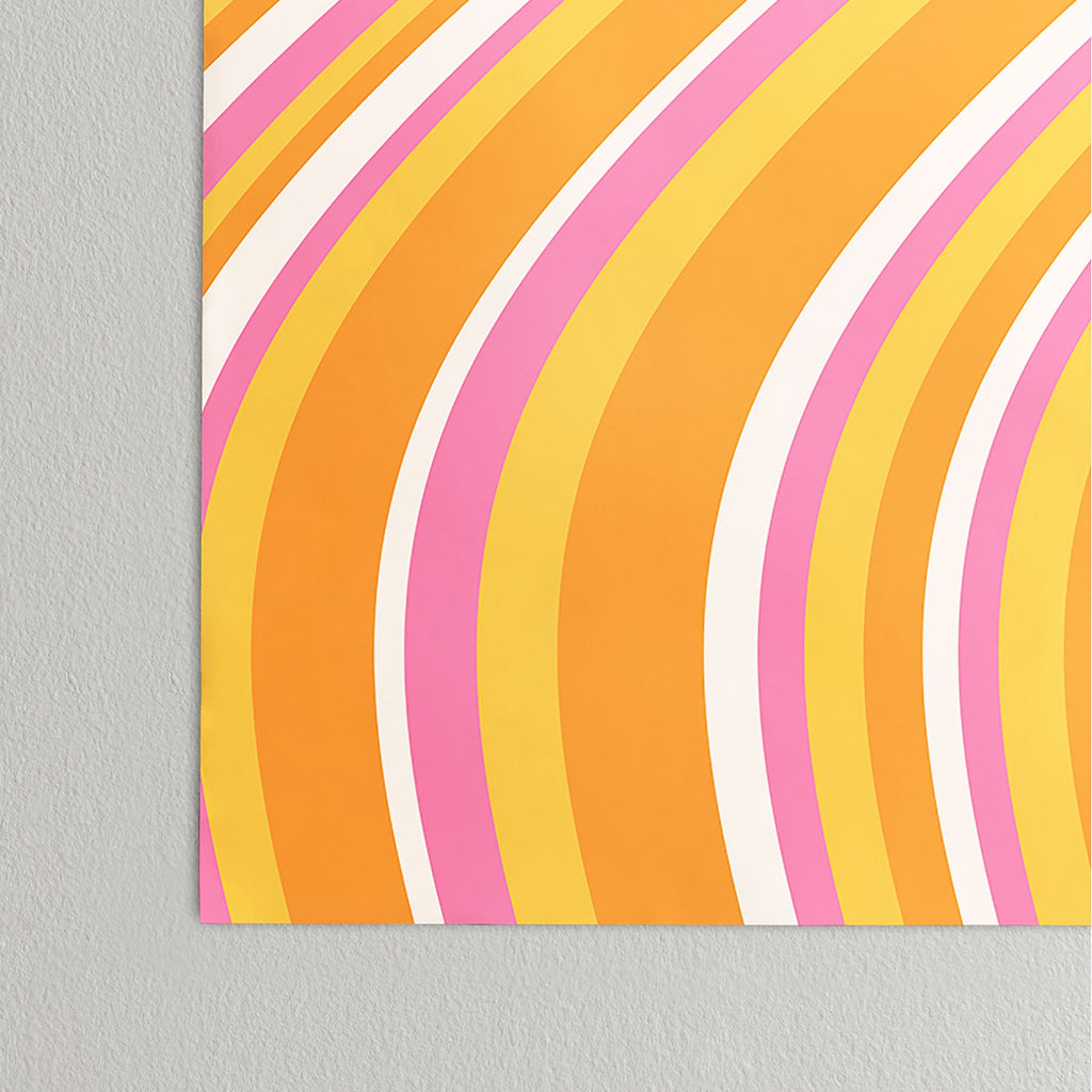 Colour Poems Wavy Retro Stripes III Poster