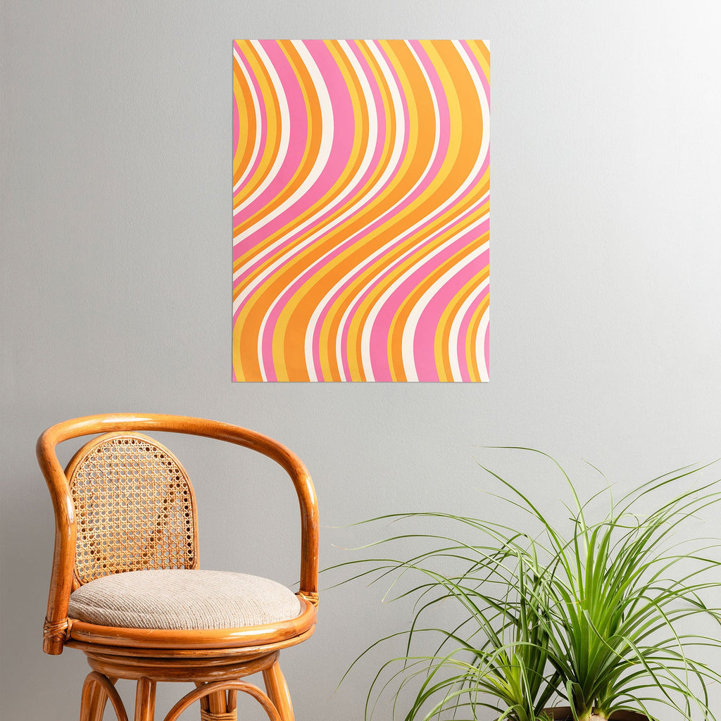 Colour Poems Wavy Retro Stripes III Poster