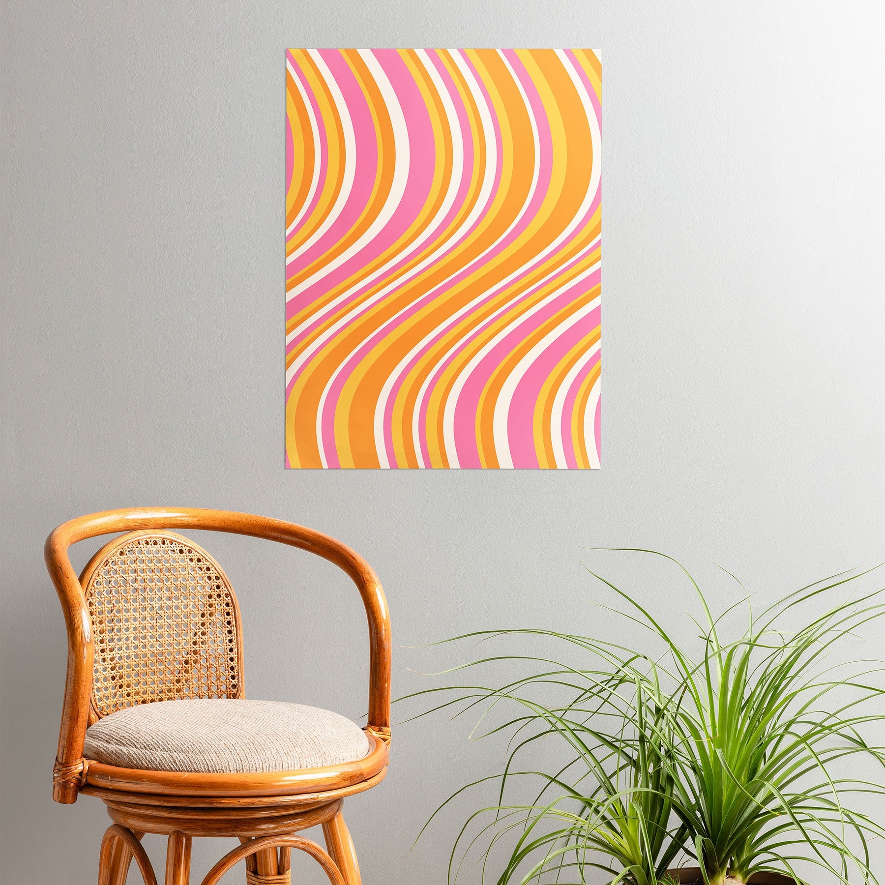 Colour Poems Wavy Retro Stripes III Poster