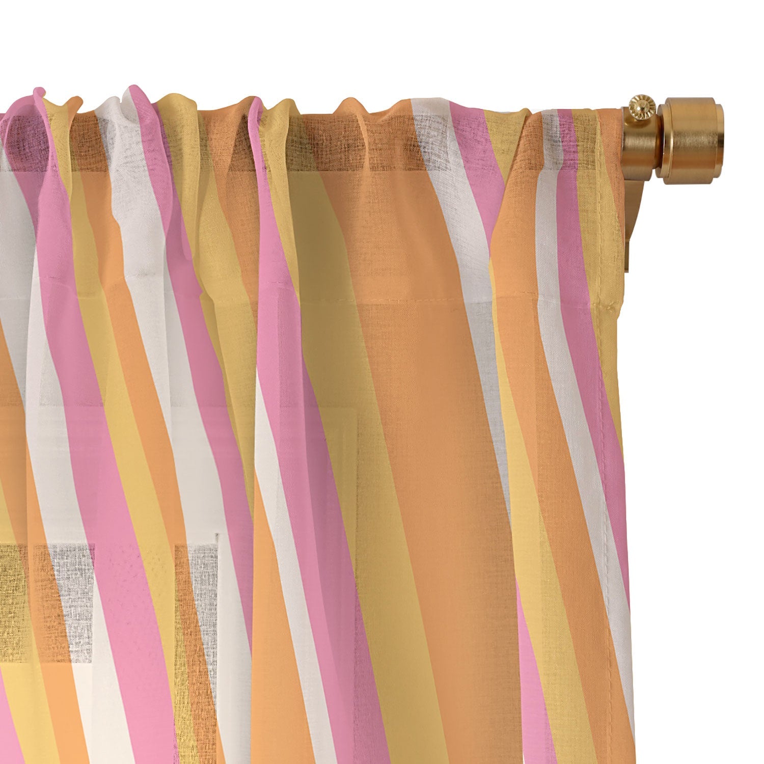 Colour Poems Wavy Retro Stripes III Sheer Non Repeat