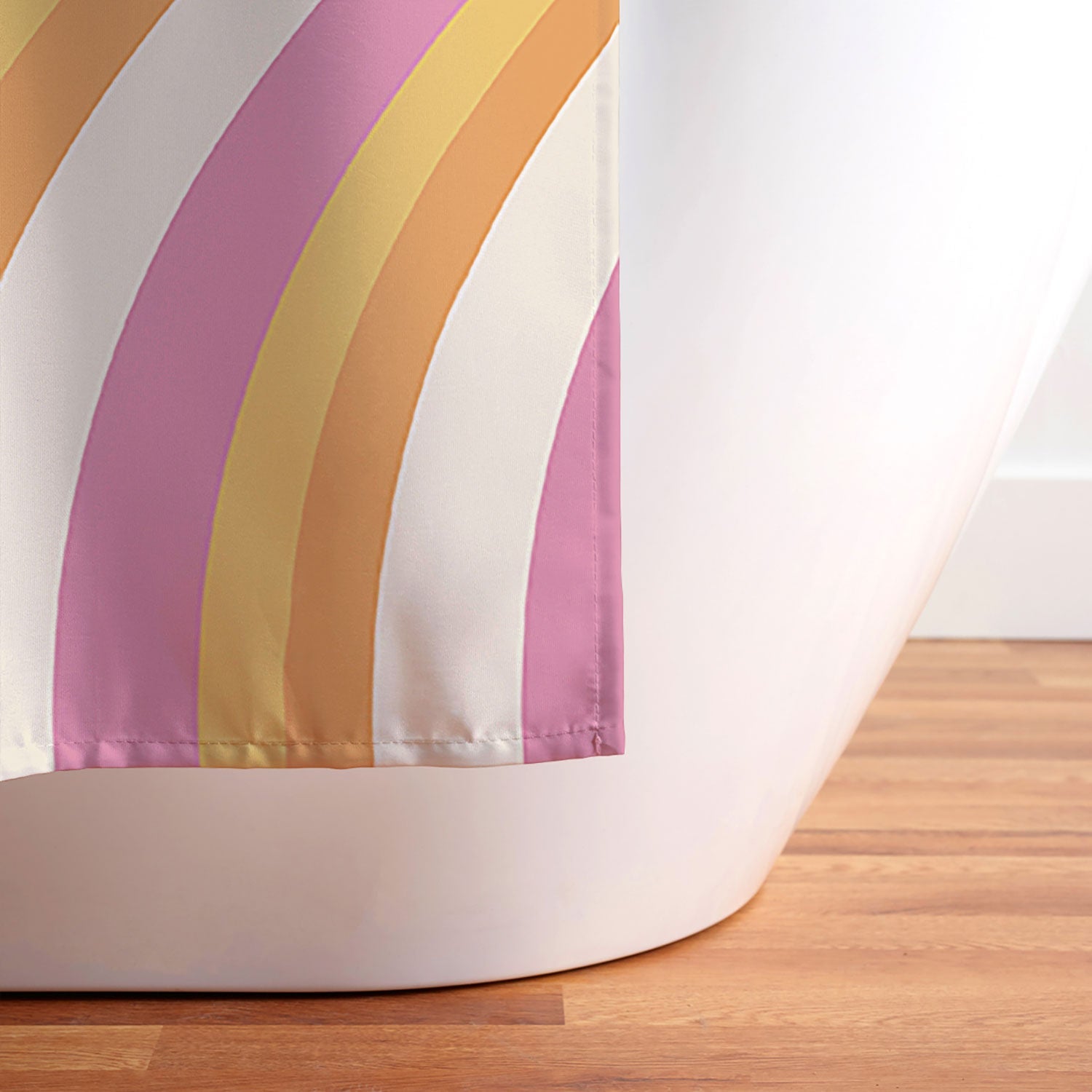 Colour Poems Wavy Retro Stripes III Shower Curtain