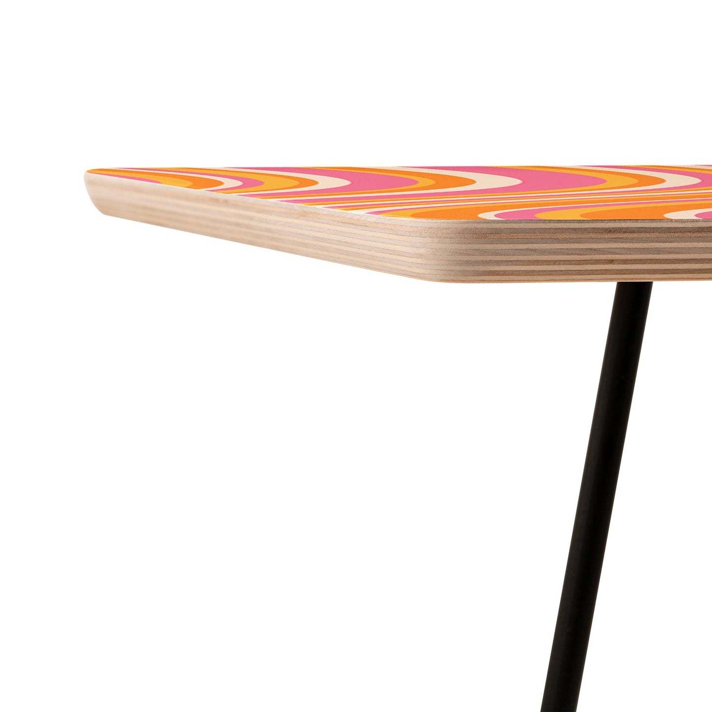 Colour Poems Wavy Retro Stripes III Side Table