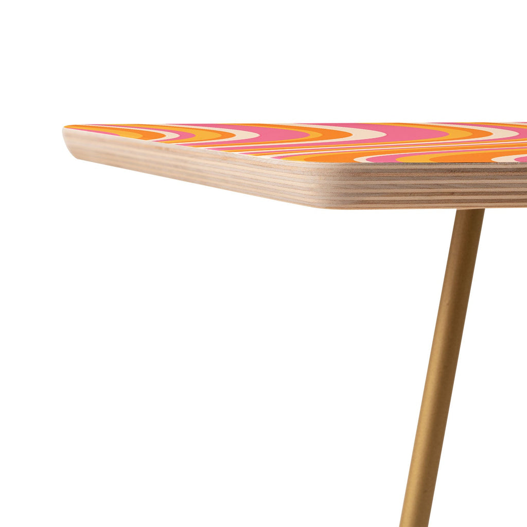 Colour Poems Wavy Retro Stripes III Side Table
