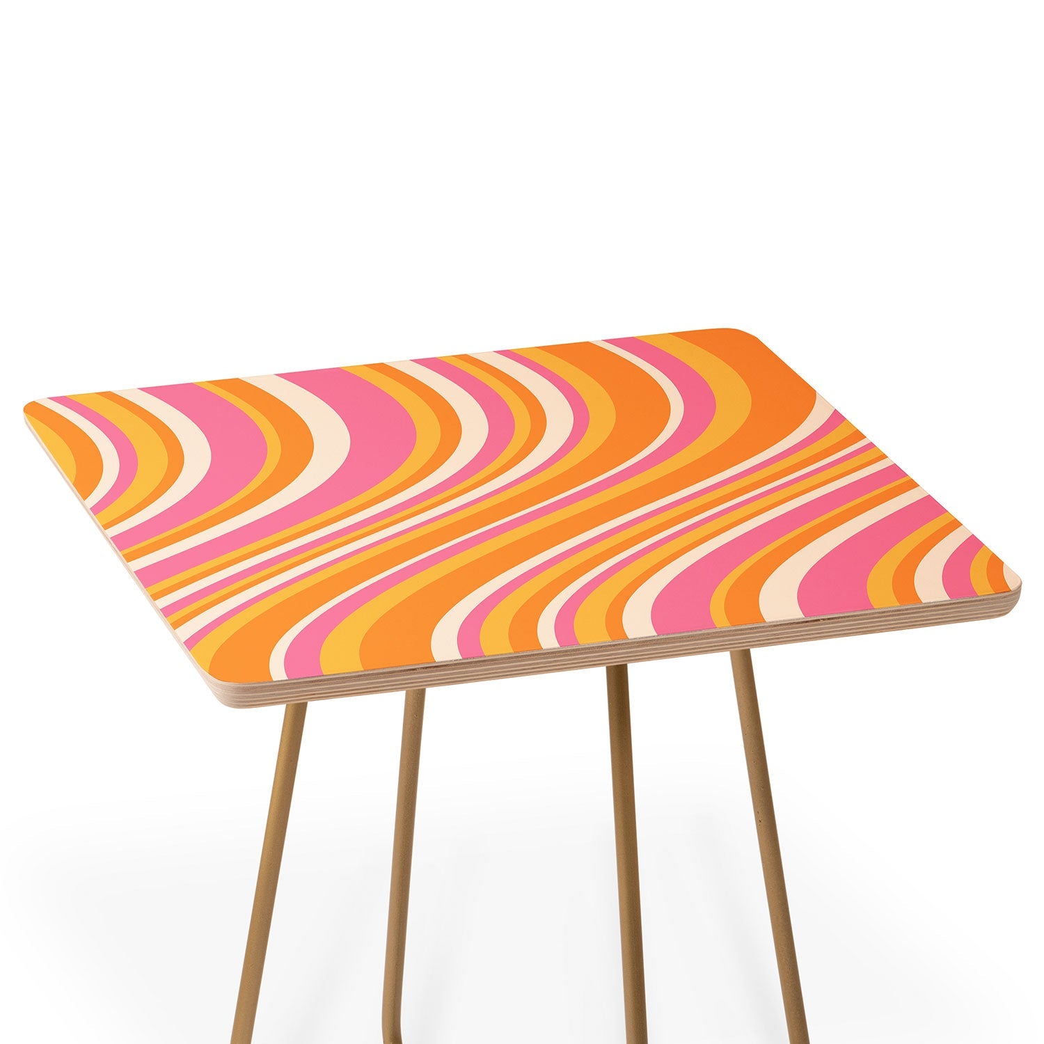 Colour Poems Wavy Retro Stripes III Side Table