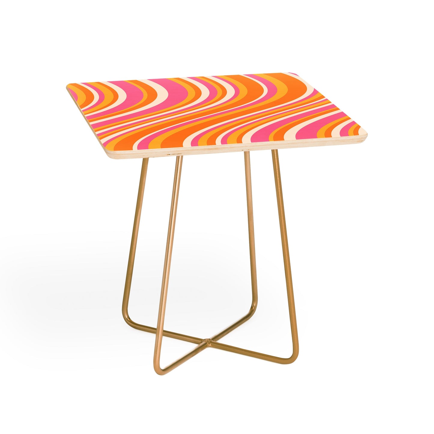 Colour Poems Wavy Retro Stripes III Side Table