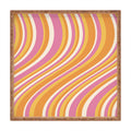 Colour Poems Wavy Retro Stripes III Square Tray