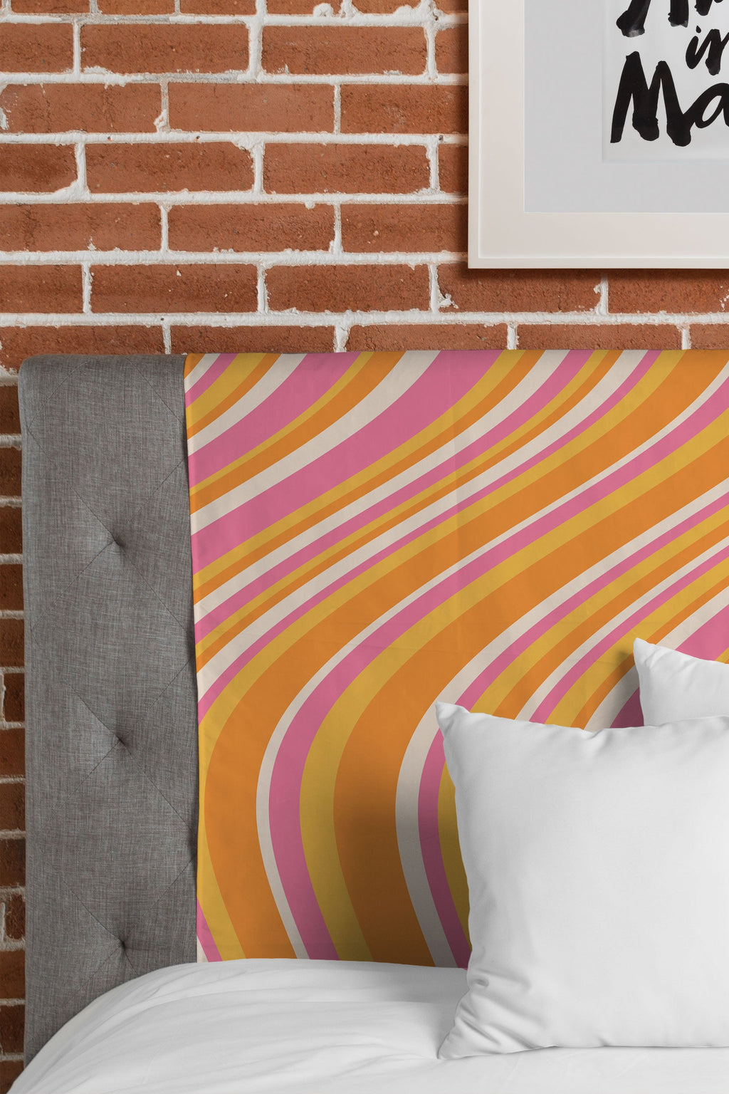 Colour Poems Wavy Retro Stripes III Tapestry