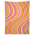 Colour Poems Wavy Retro Stripes III Tapestry