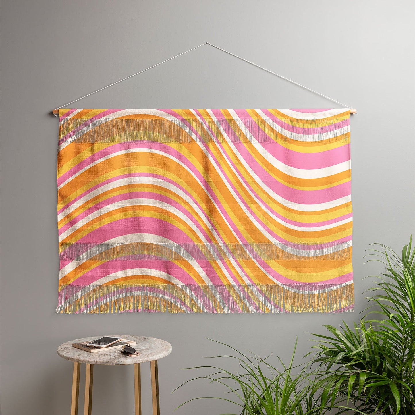 Colour Poems Wavy Retro Stripes III Wall Hanging Landscape