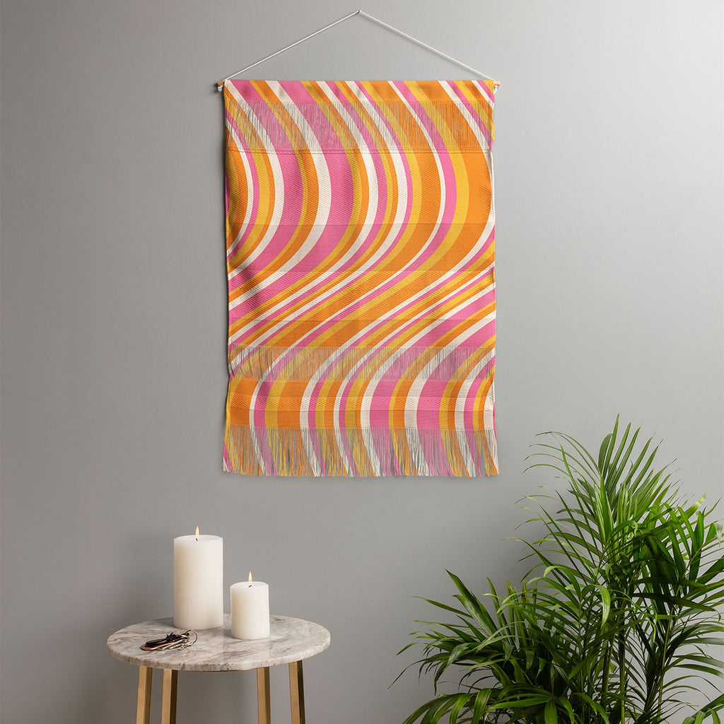 Colour Poems Wavy Retro Stripes III Wall Hanging Portrait