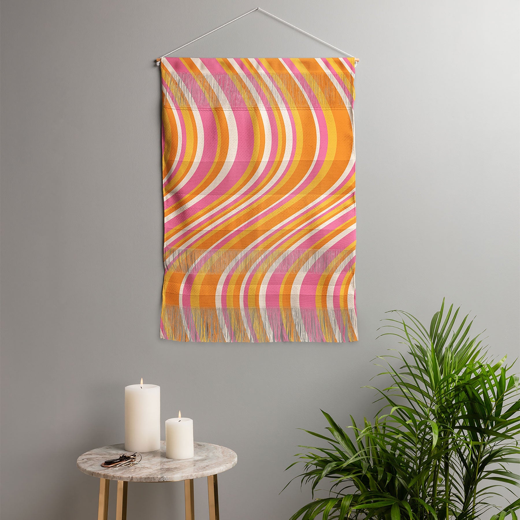 Colour Poems Wavy Retro Stripes III Wall Hanging Portrait