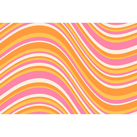 Colour Poems Wavy Retro Stripes III Wall Mural