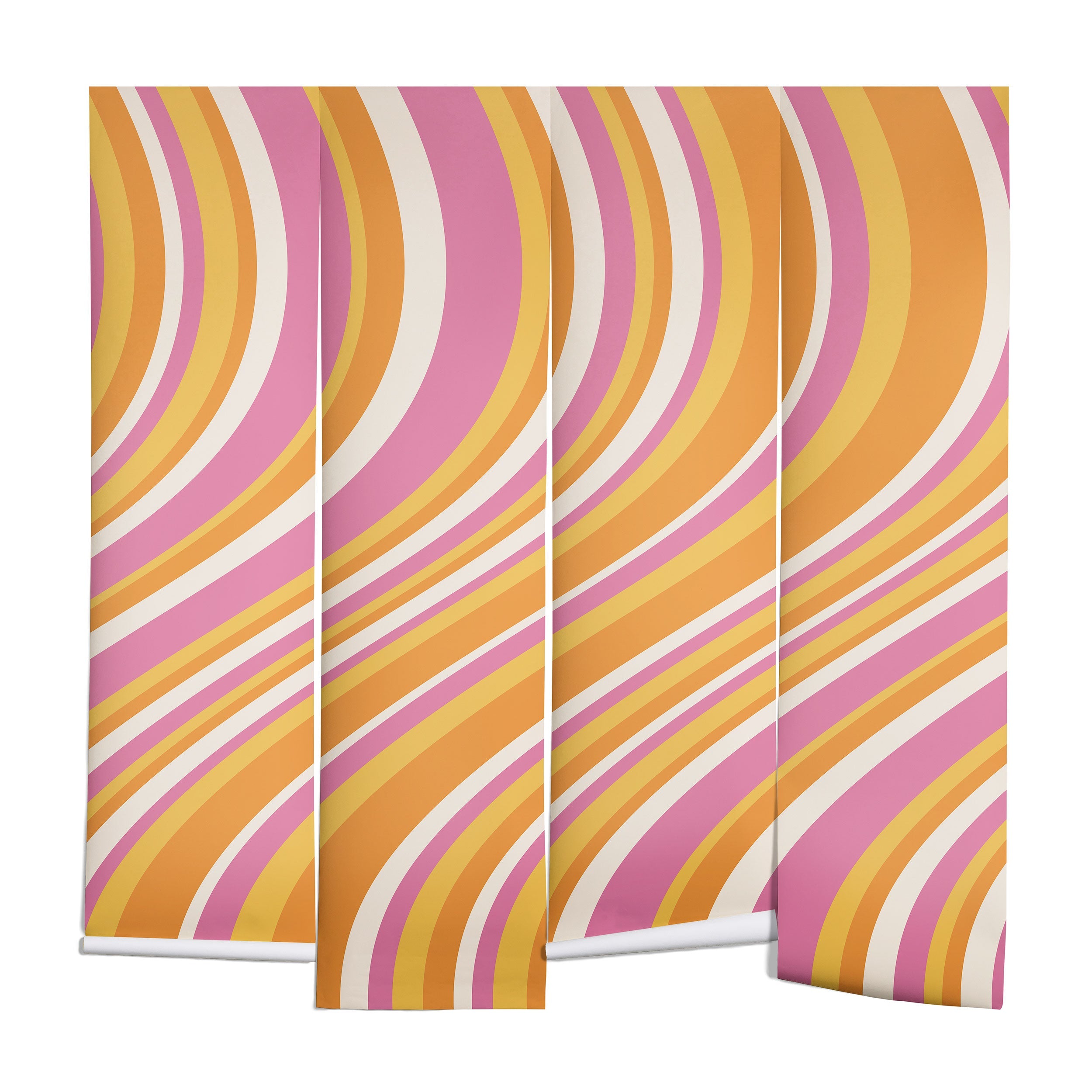 Colour Poems Wavy Retro Stripes III Wall Mural