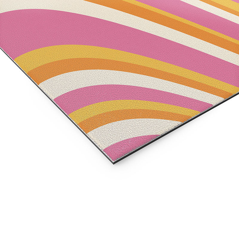 Colour Poems Wavy Retro Stripes III Welcome Mat