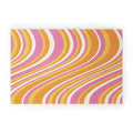 Colour Poems Wavy Retro Stripes III Welcome Mat
