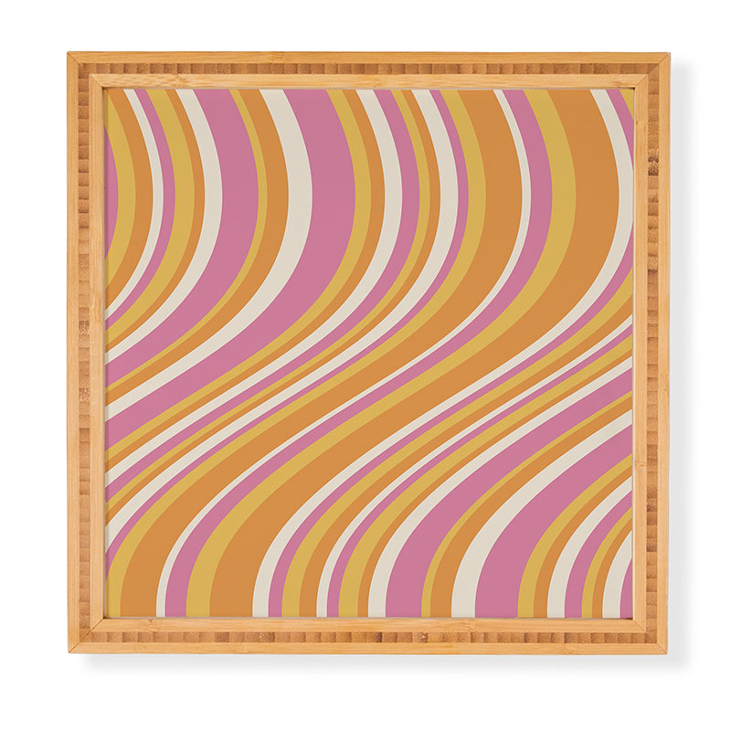 Colour Poems Wavy Retro Stripes III Framed Wall Art