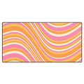 Colour Poems Wavy Retro Stripes III Desk Mat