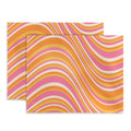 Colour Poems Wavy Retro Stripes III Placemat