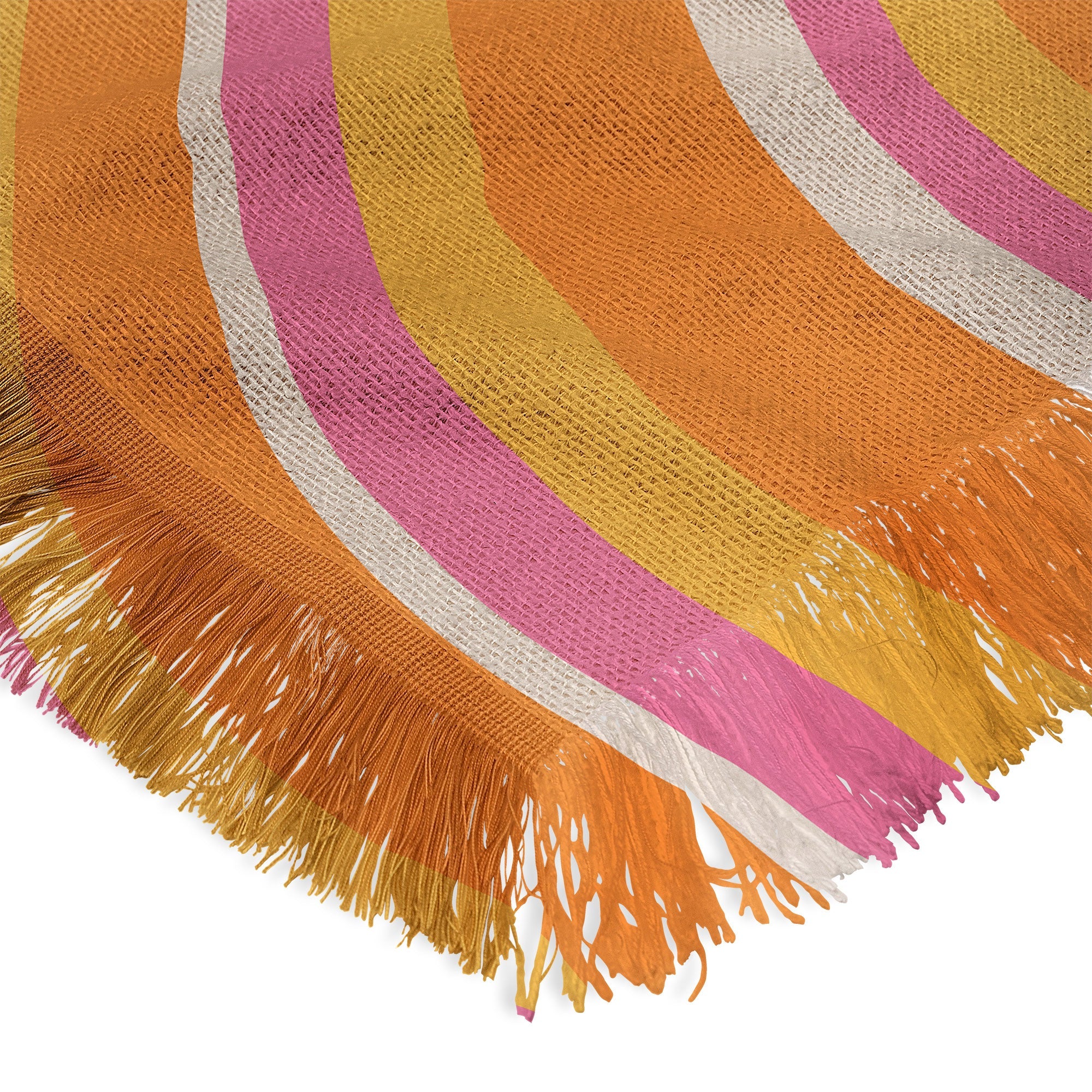 Colour Poems Wavy Retro Stripes III Throw Blanket