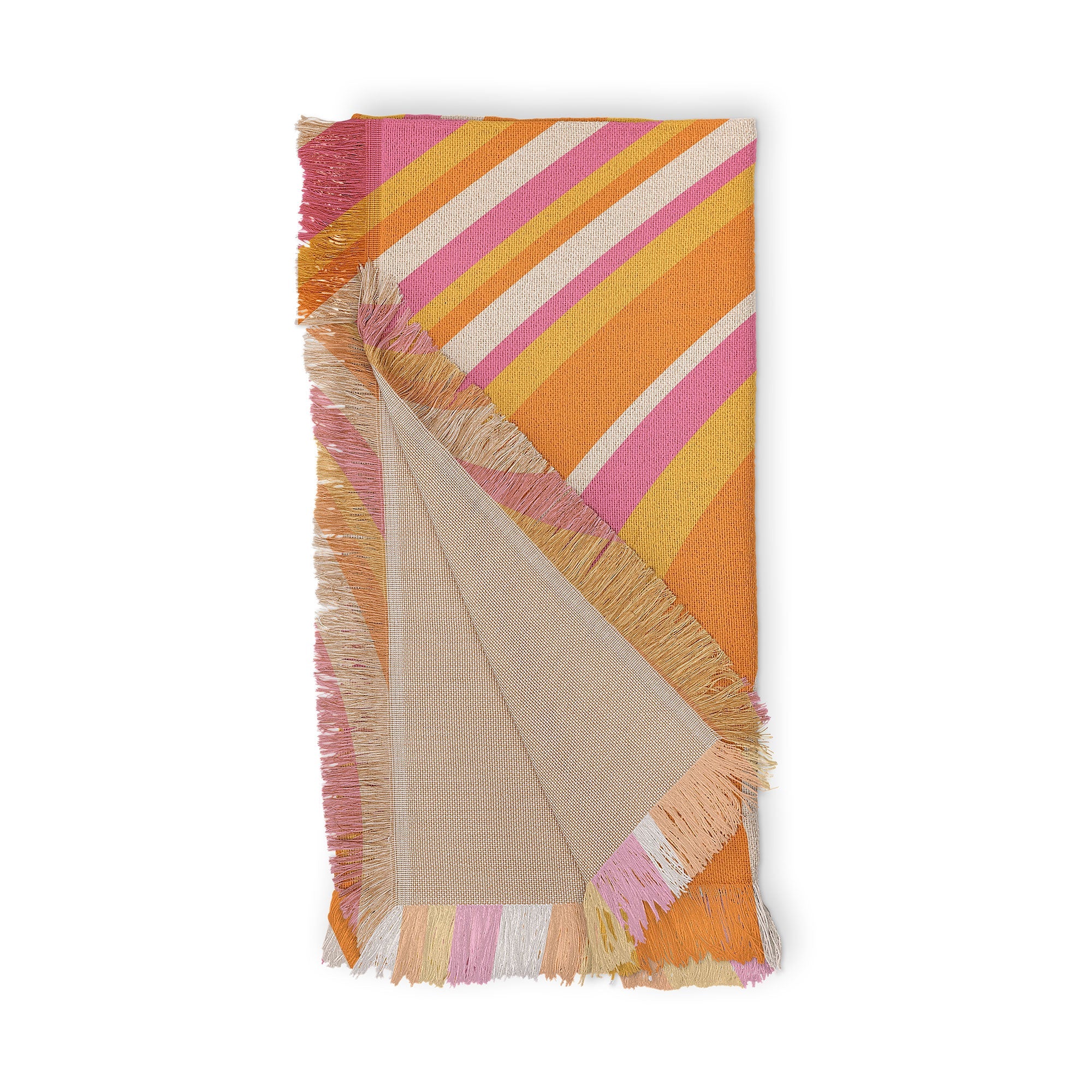 Colour Poems Wavy Retro Stripes III Throw Blanket