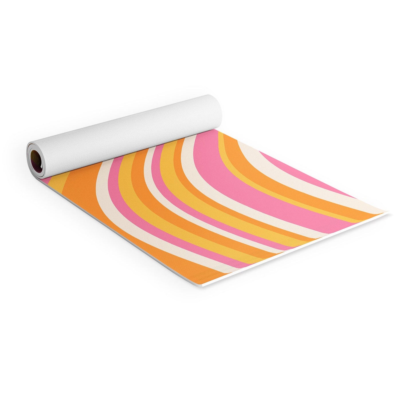 Colour Poems Wavy Retro Stripes III Yoga Mat