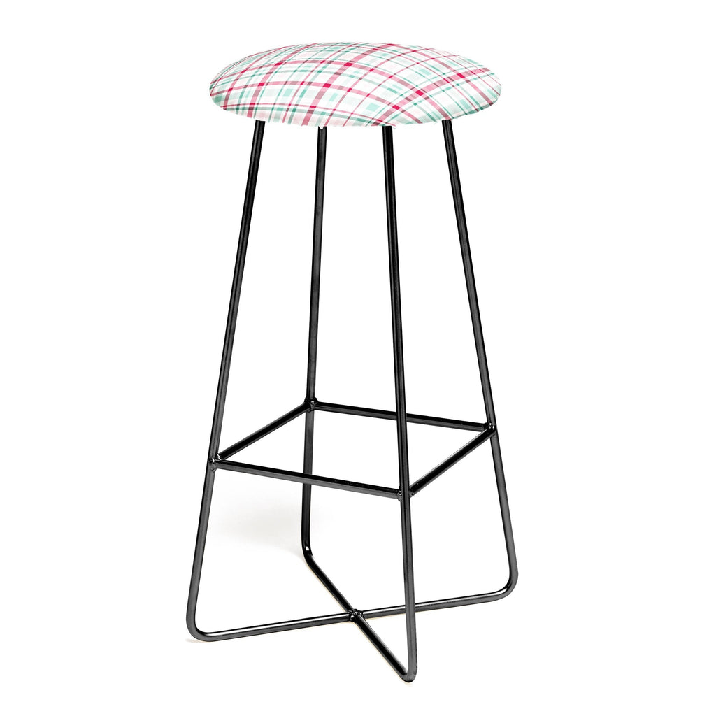 Lisa Argyropoulos Merry Vintage Plaid Bar Stool