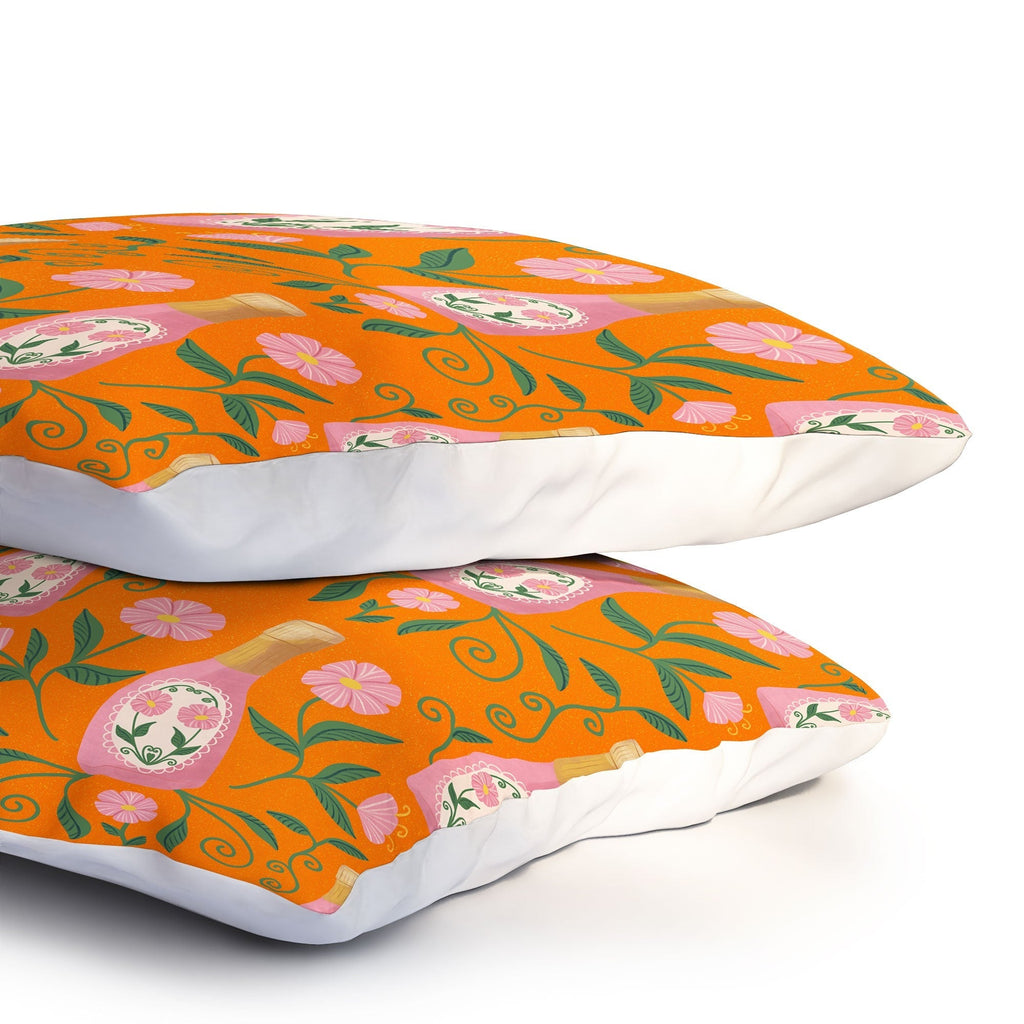 Design by Spark Rose Bubbly And Florals Pillow Shams