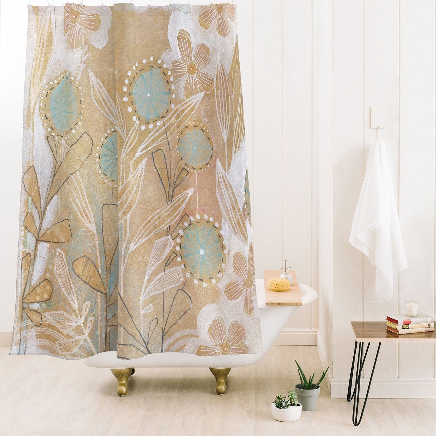 Cori Dantini Blue Floral Shower Curtain