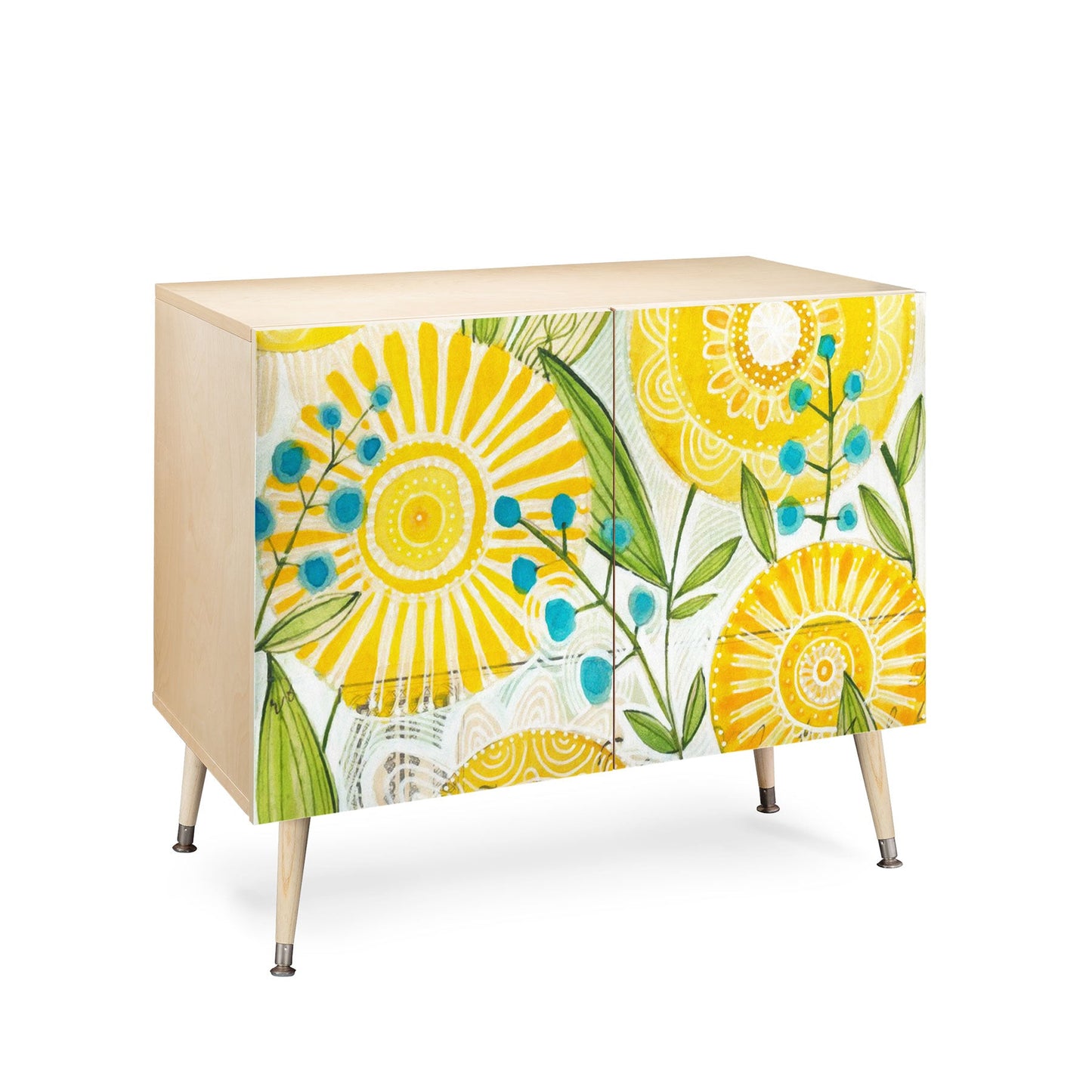 Cori Dantini Sun Burst Flowers Credenza