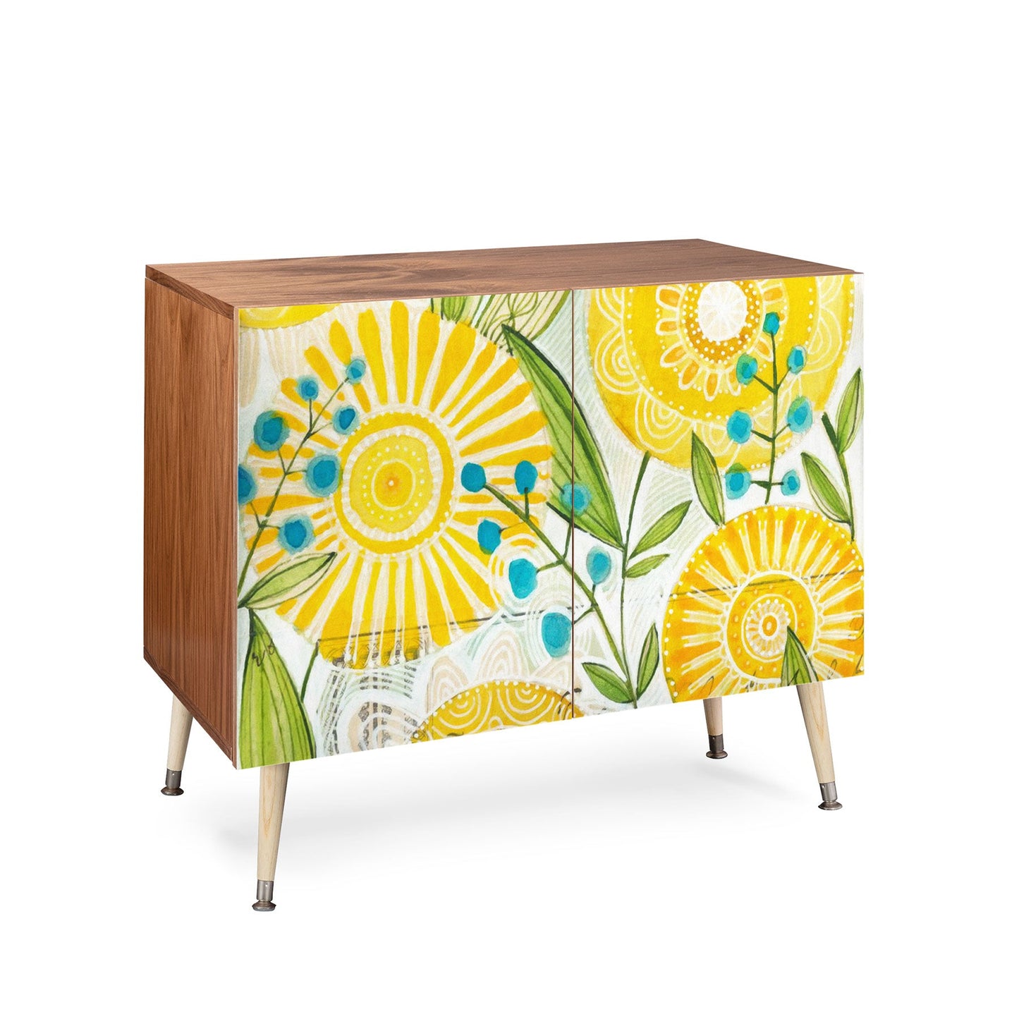 Cori Dantini Sun Burst Flowers Credenza