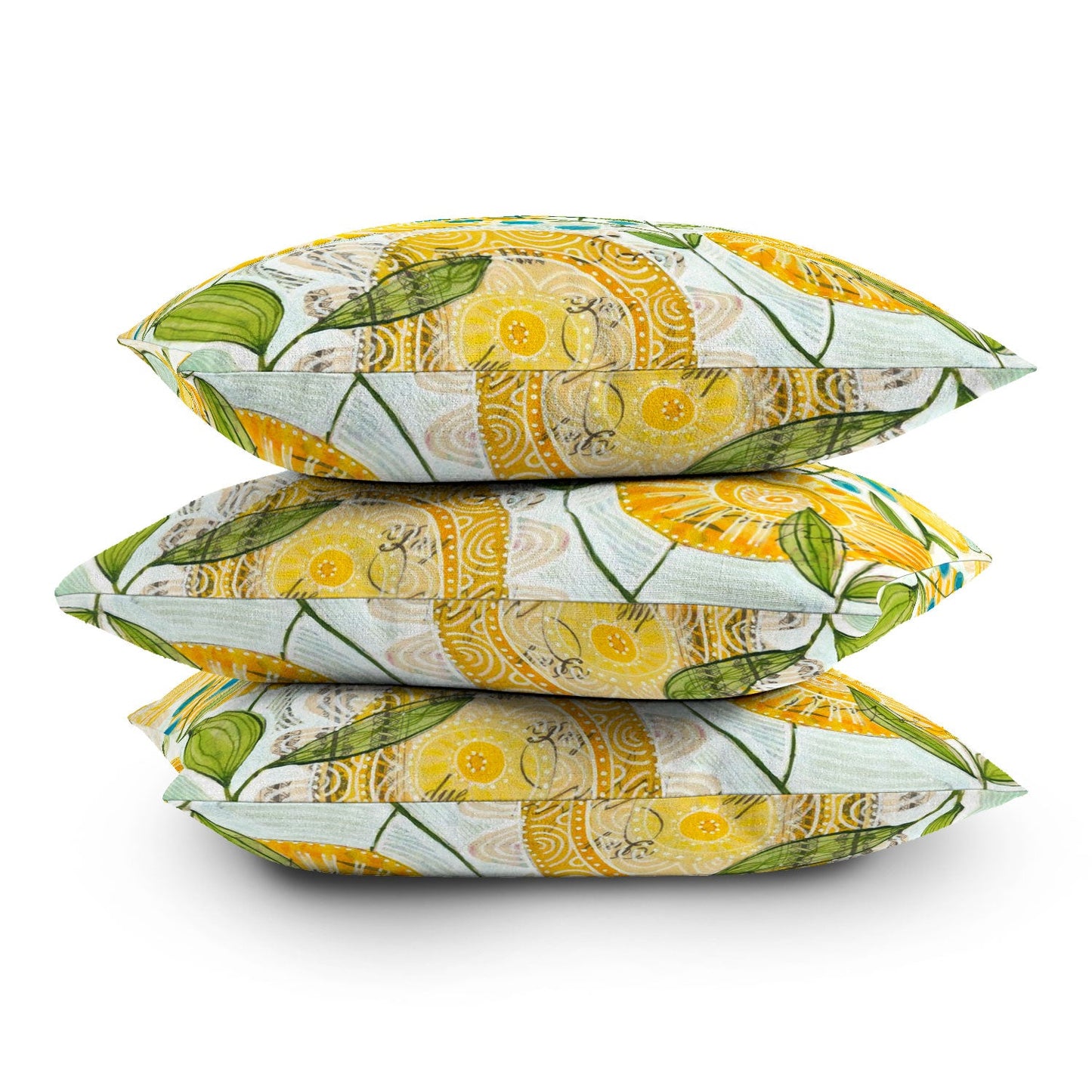 Cori Dantini Sun Burst Flowers Throw Pillow