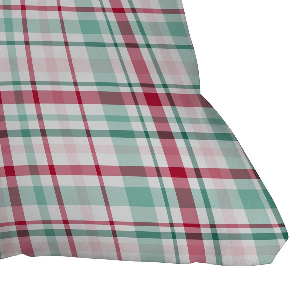 Lisa Argyropoulos Merry Vintage Plaid Outdoor Throw Pillow